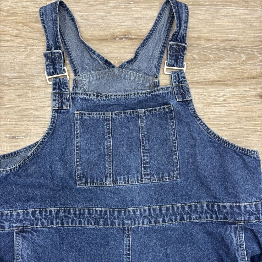 Denim Cargo Dress Womens Size 2X Y2K 00s Midi J.L.N.Y. Vintage Side Slits Maxi - Picture 5 of 10
